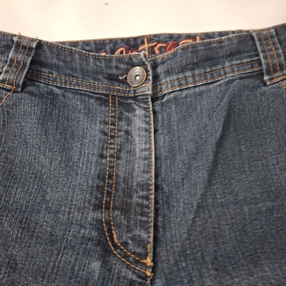 Contrast Vintage Jeans Womans Bootcut Mid Rise Size 13 Black Grey Medium Wash - Picture 10 of 16